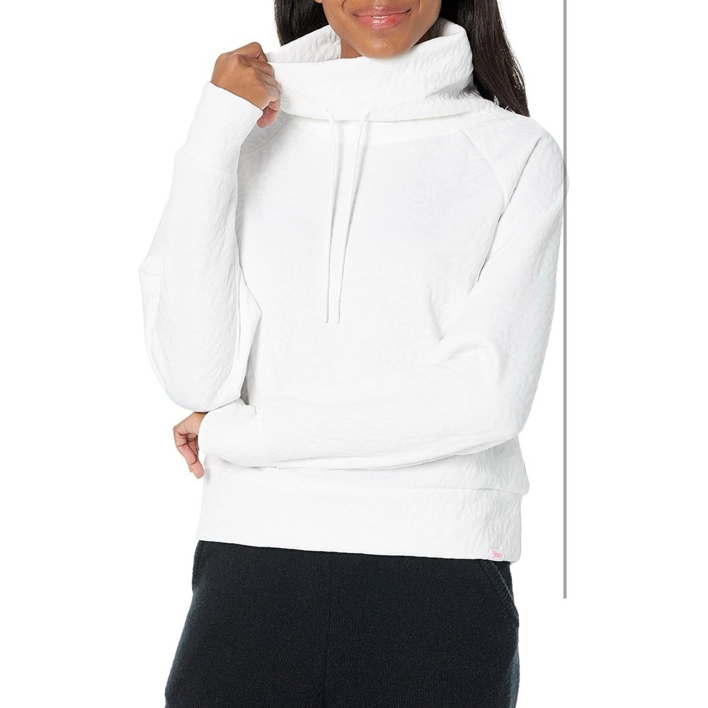 Juicy Couture Sport Women's Jacquard Quilted Crop Pullover White XL
